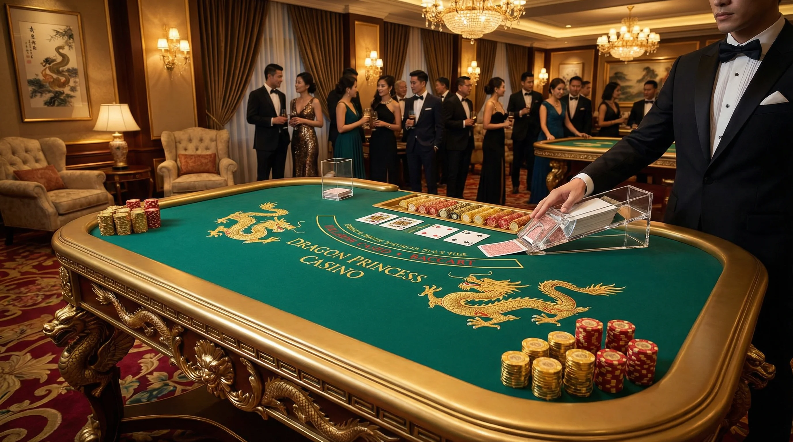 Mesa de bacará VIP optimizada para móvil
